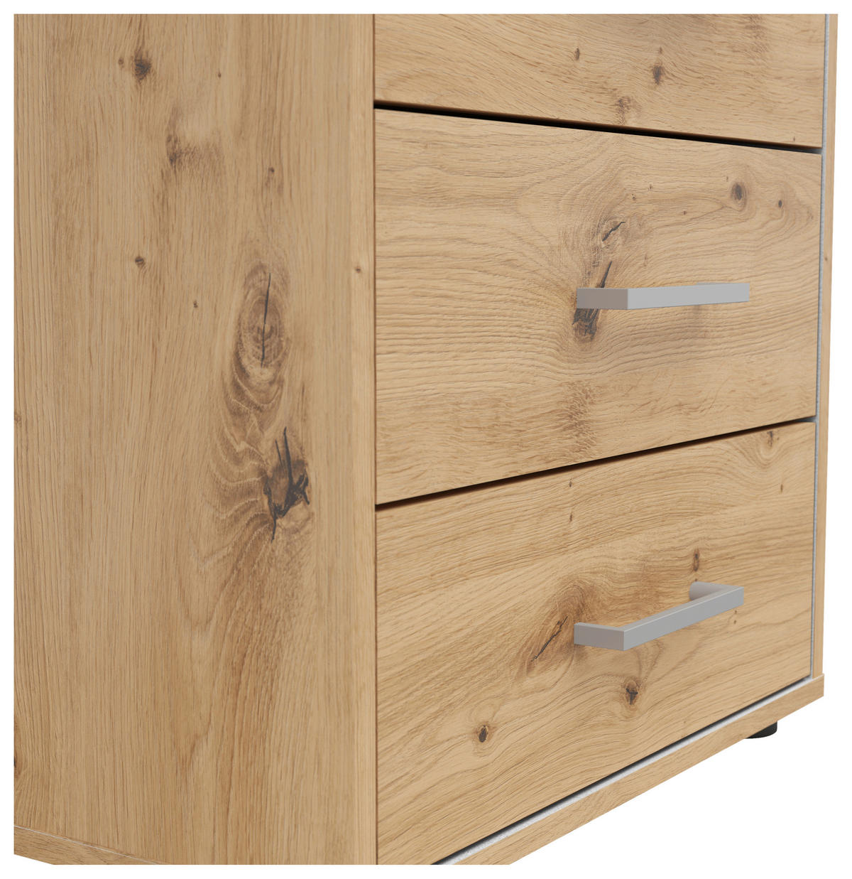 NACHTSCHRANK  - Silberfarben/Grauweiß, Basics, Holzwerkstoff/Kunststoff (50/54/35cm)