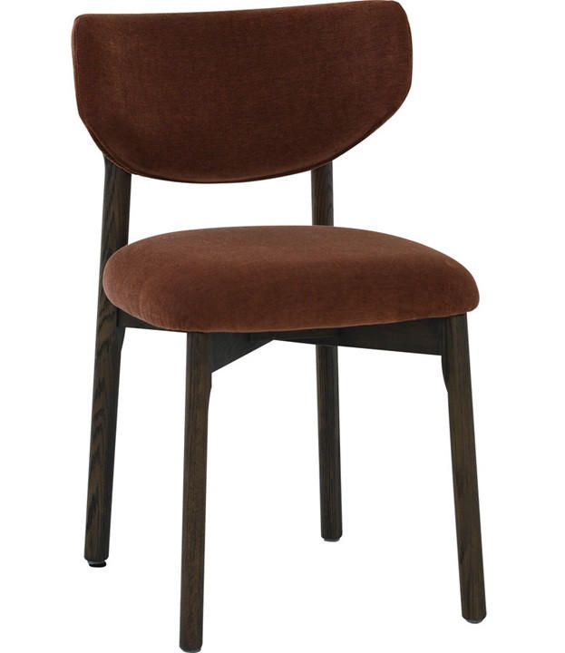 STOL     - bronsfärgad/brun, Design, trä/textil (53/78/53cm) - Best Price