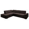 ECKSOFA  in Mikrofaser Dunkelbraun  260/312 cm  - Chromfarben/Dunkelbraun, Design, Textil/Metall (260/312cm) - Beldomo Style