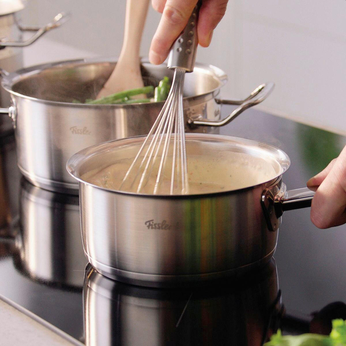 KOCHTOPFSET ORIGINAL-PROFI COLLECTION® 5-teilig  - Silberfarben, Design, Metall - Fissler