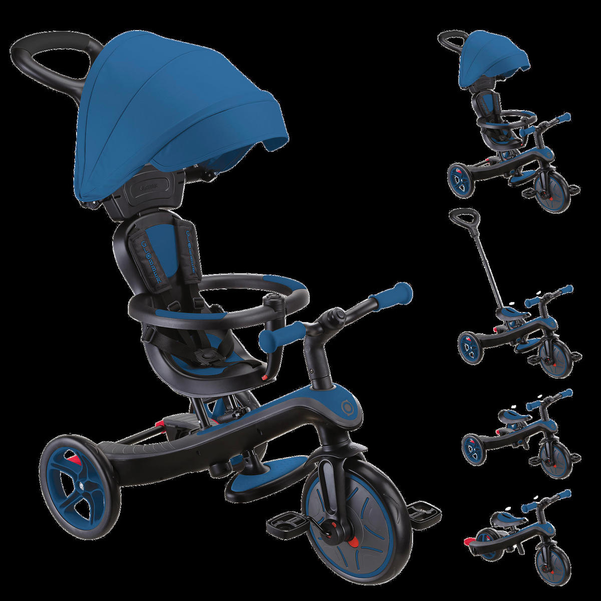 DREIRAD EXPLORER TRIKE 4in1  - Blau, Basics, Kunststoff (95/47/97,5cm) - GLOBBER