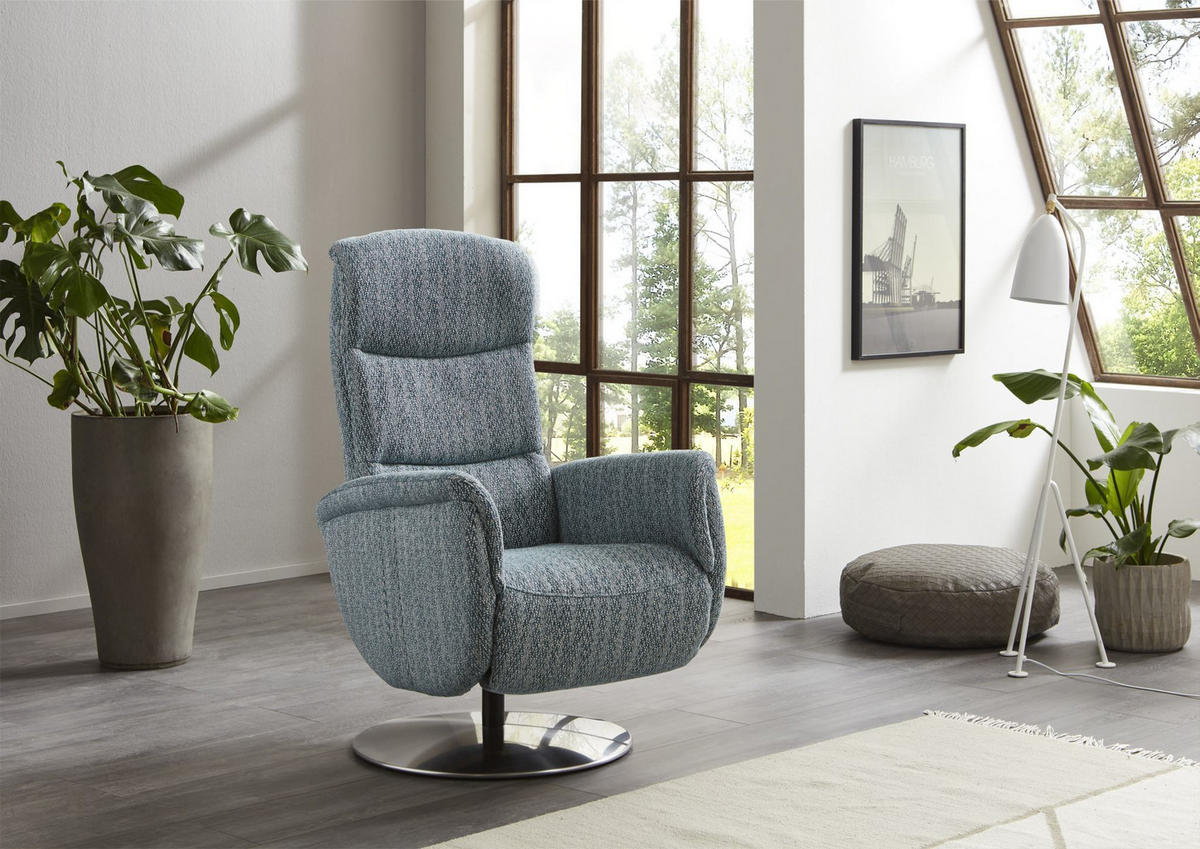 RELAXAČNÍ KŘESLO, textil, šedá - šedá/barvy chromu, Design, kov/textil (71/110/83cm) - Dieter Knoll