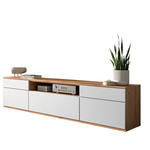 LOWBOARD  210/54/45 cm 1 Schublade(n) individuell planbar, Beimöbel erhältlich, stehend, in verschiedenen Holzdekoren erhältlich  - Buchefarben/Schwarz, KONVENTIONELL, Holzwerkstoff/Kunststoff (210/54/45cm) - Venda