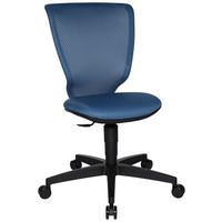 JUGENDDREHSTUHL Lederlook Petrol  - Petrol/Schwarz, Design, Textil (44/37-51/40cm) - Xora