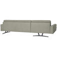 ECKSOFA in Echtleder Hellgrau  - Anthrazit/Hellgrau, KONVENTIONELL, Leder/Metall (182/324cm) - Ambiente