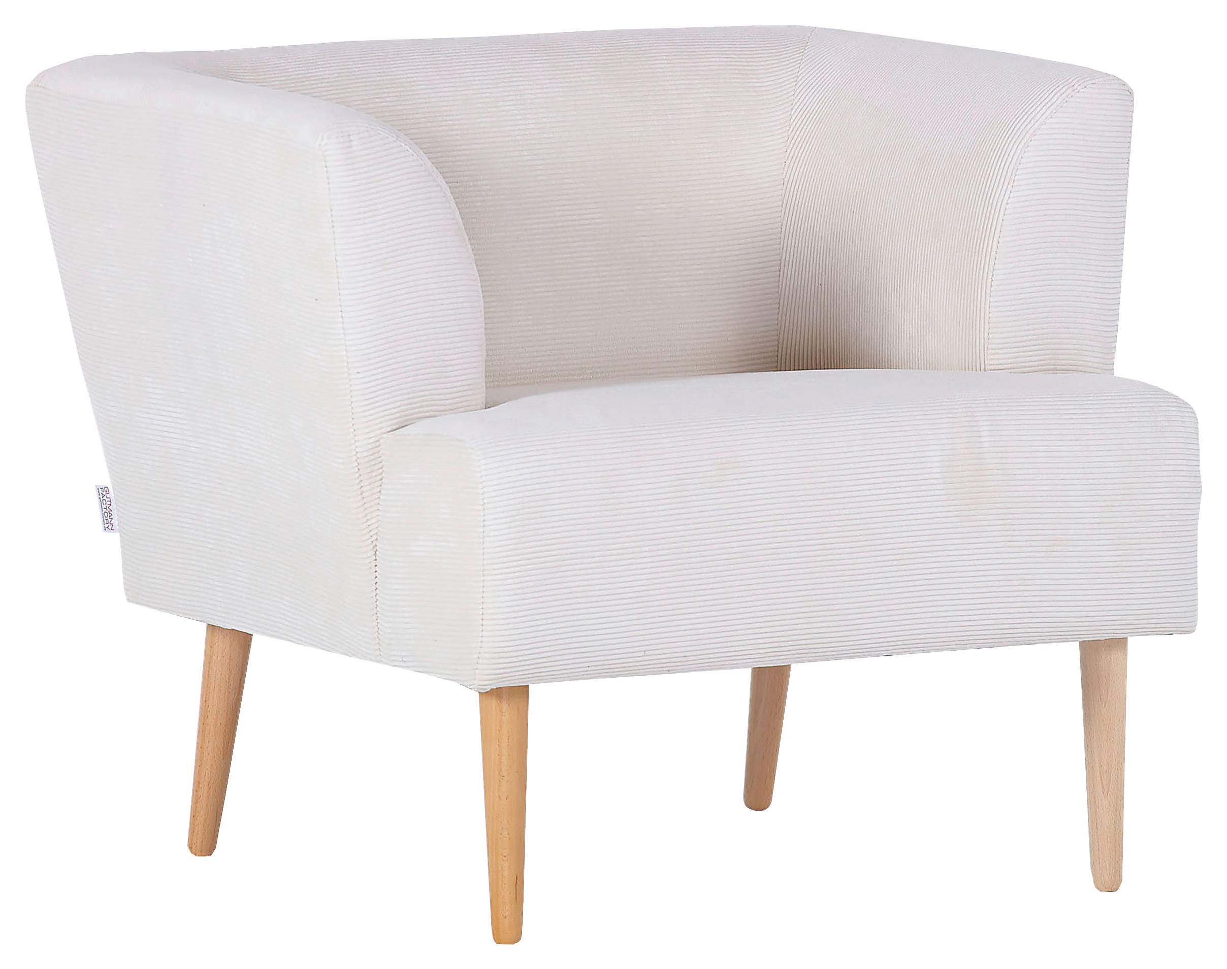 SESSEL Cord Naturfarben    - Buchefarben/Naturfarben, Design, Holz/Textil (85/71/80cm) - Hom`in