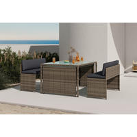 GARTENSET Eisen  - Grau, MODERN, Textil/Metall (115/92/74cm) - Ambia Garden