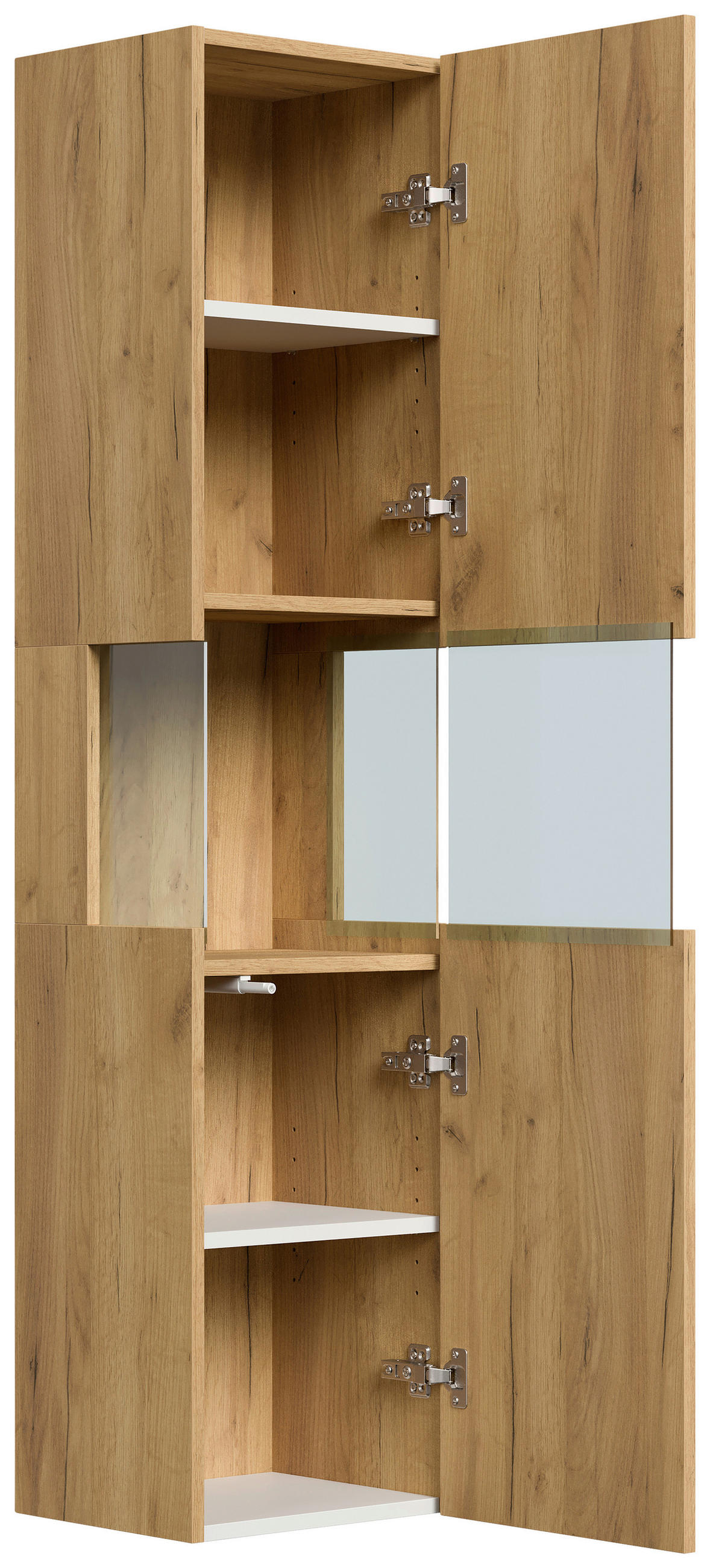 BADEZIMMER 3-teilig  in 100 cm  - Eichefarben/Weiß, Basics, Keramik/Holzwerkstoff (100cm) - MID.YOU