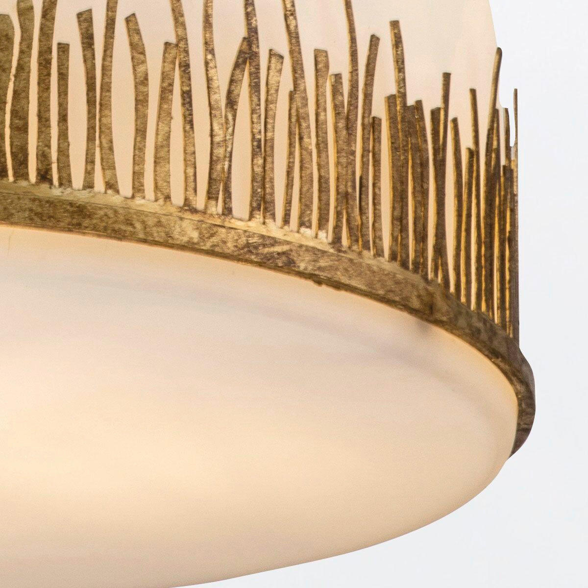 HÄNGELEUCHTE Quintiesse 113/53,3/53,3 cm  - Goldfarben, KONVENTIONELL, Glas/Metall (113/53,3/53,3cm) - Elstead Lighting