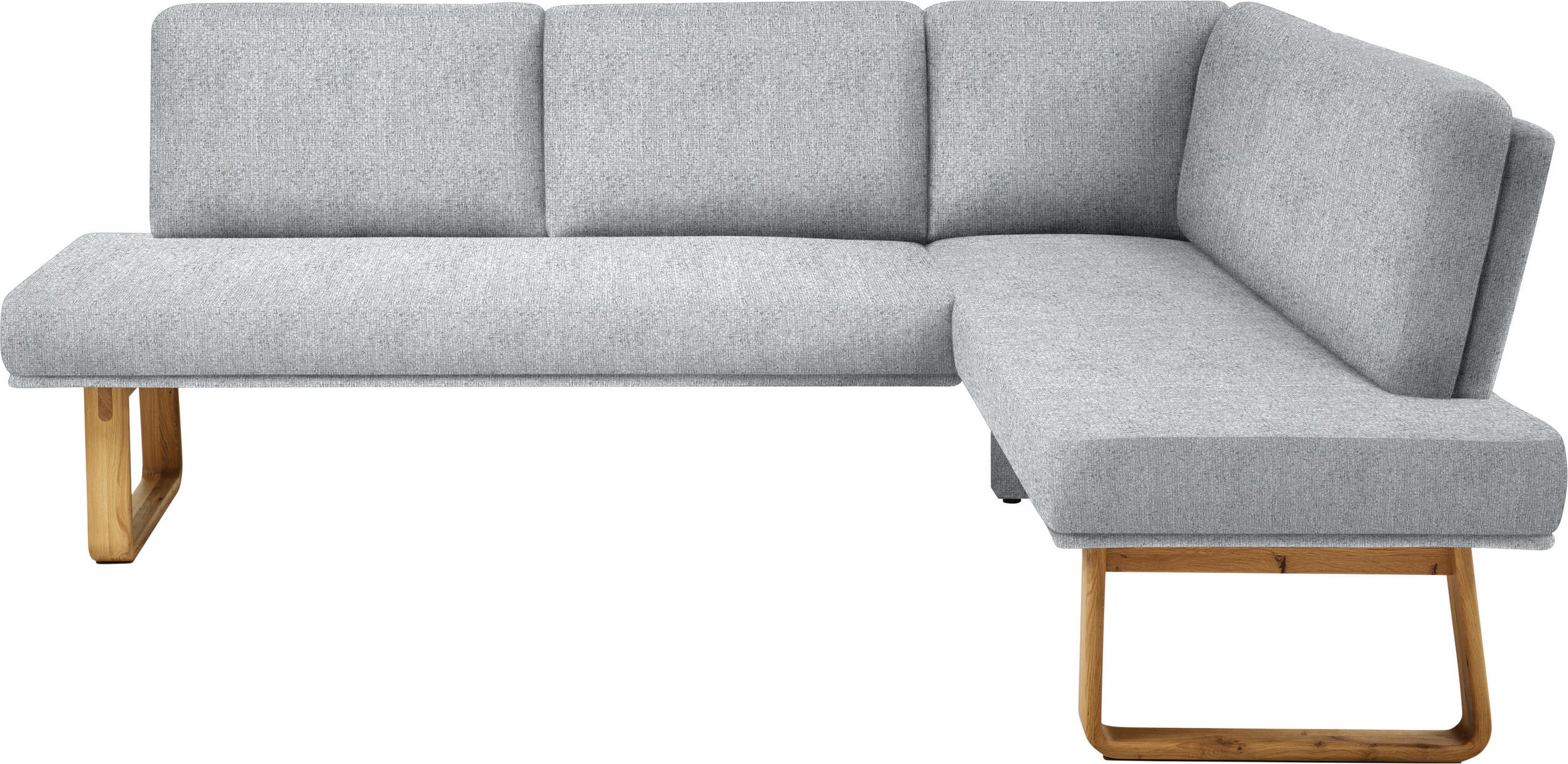 ECKBANK 240/174 cm  in Eichefarben, Hellgrau  - Eichefarben/Hellgrau, Design, Holz/Textil (240/174cm) - Dieter Knoll