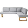 ECKBANK 240/174 cm  in Eichefarben, Hellgrau  - Eichefarben/Hellgrau, Design, Holz/Textil (240/174cm) - Dieter Knoll
