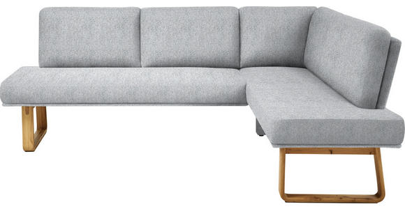 ECKBANK 240/174 cm in Eichefarben, Hellgrau - Eichefarben/Hellgrau, Design, Holz/Textil (240/174cm) - Dieter Knoll