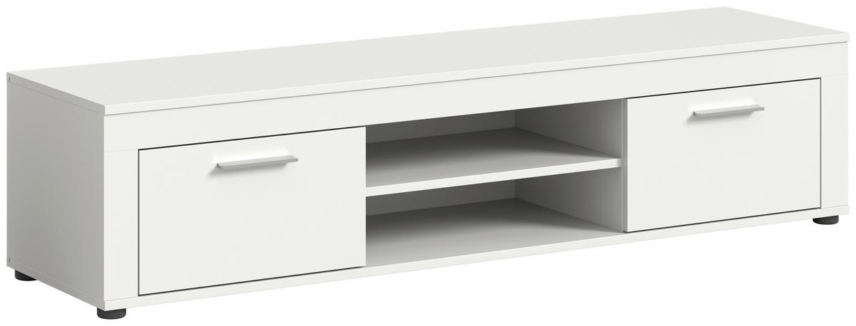 LOWBOARD JAM  in 160/37/40 cm  - Silberfarben/Schwarz, Design, Holzwerkstoff/Kunststoff (160/37/40cm) - MID.YOU