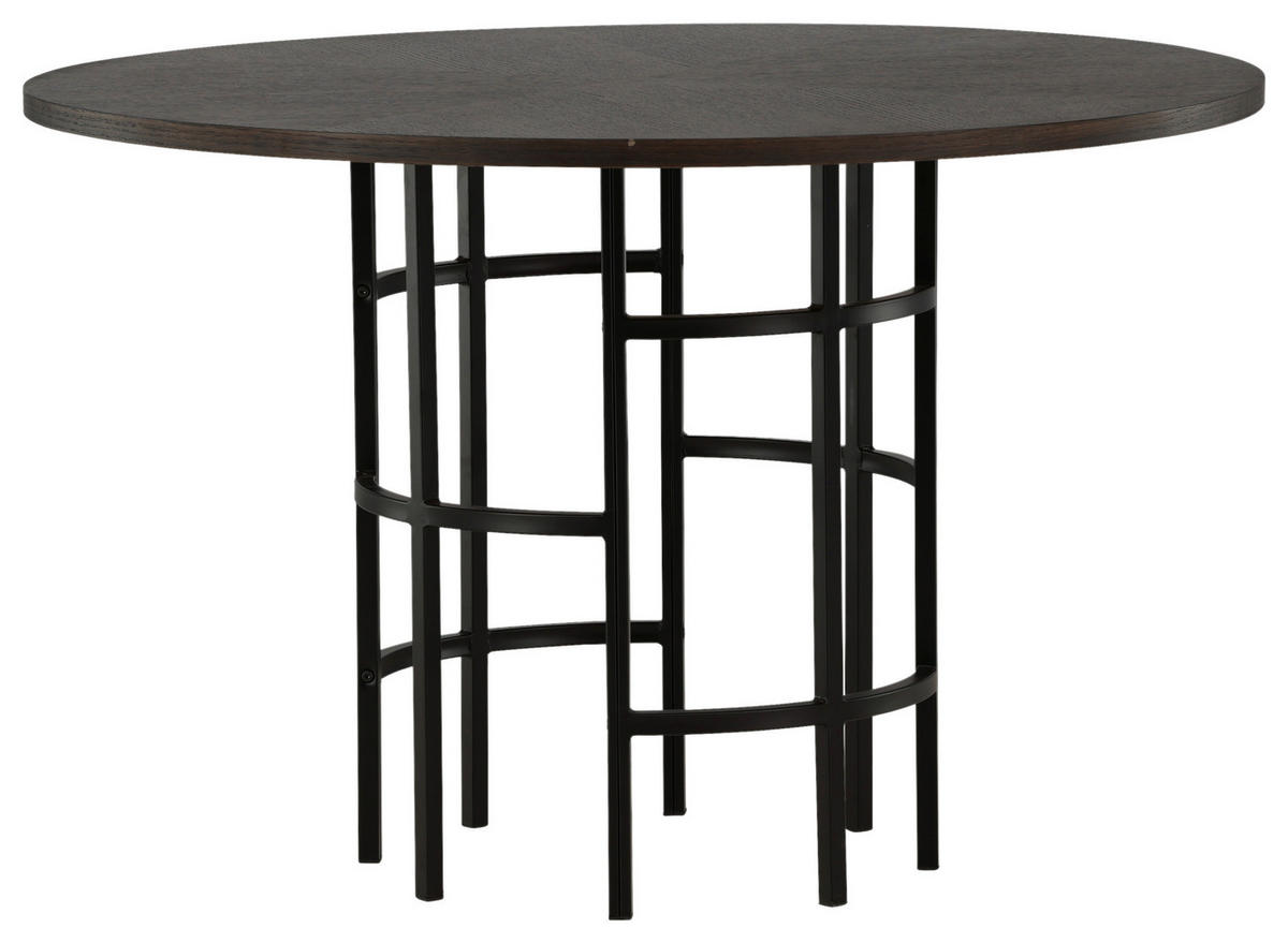 MATBORD i trä, metall 115/115/74 cm   - brun/svart, Design, metall/trä (115/115/74cm) - Livetastic