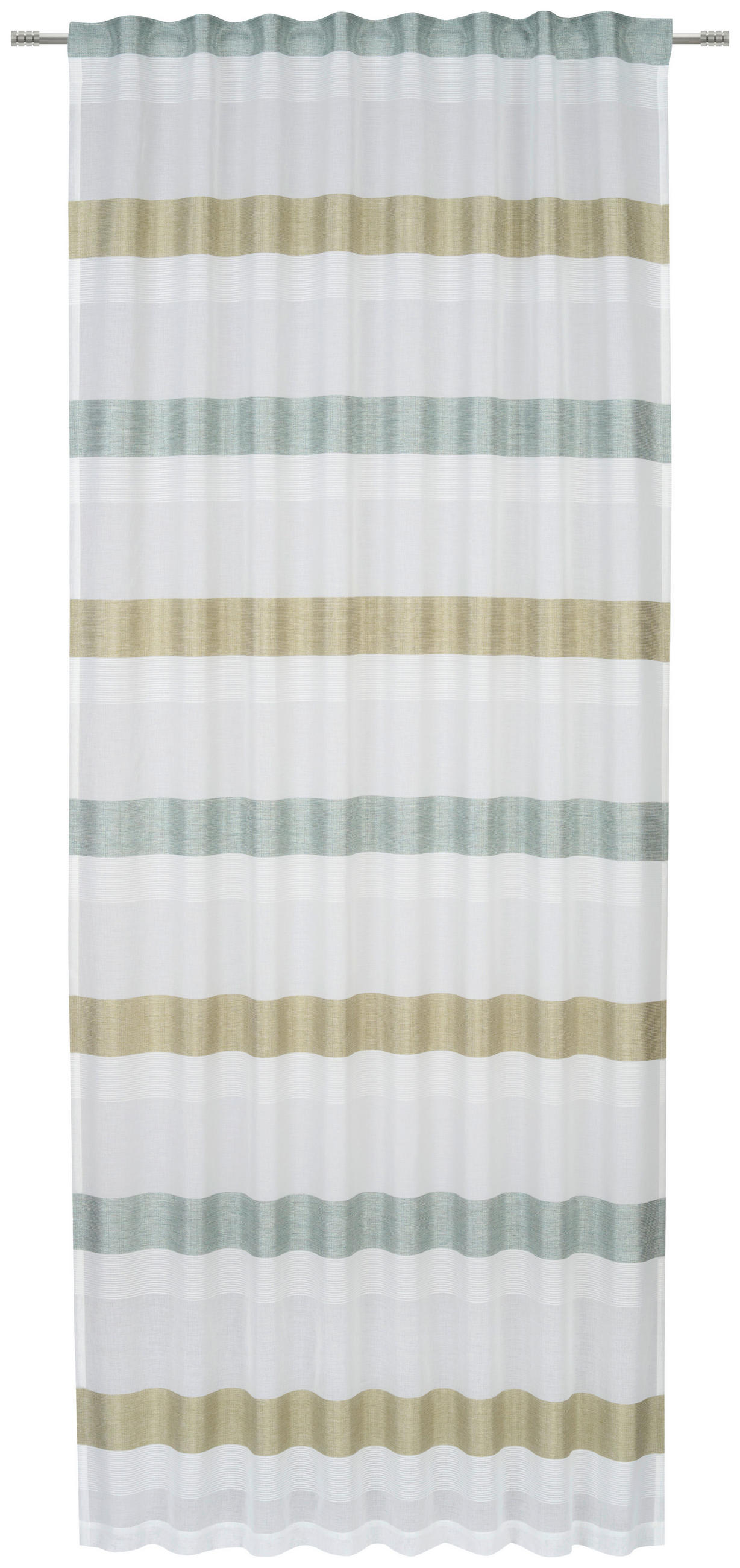 KONČANA ZAVESA  prosojno  135/245 cm   - zelena, Basics, tekstil (135/245cm) - Esposa