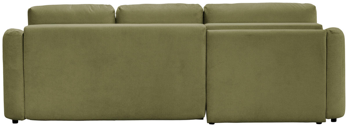 ECKSOFA PORTO Olivgrün  - Schwarz/Olivgrün, Design, Textil (154cm) - MID.YOU