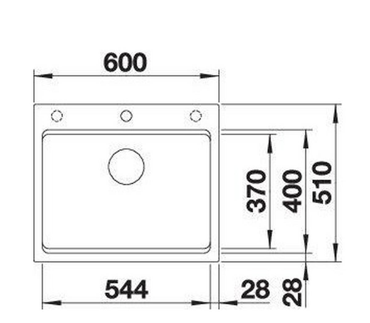 SPÜLE 524538  - Braun, Basics, Stein (60/22/51cm) - Blanco