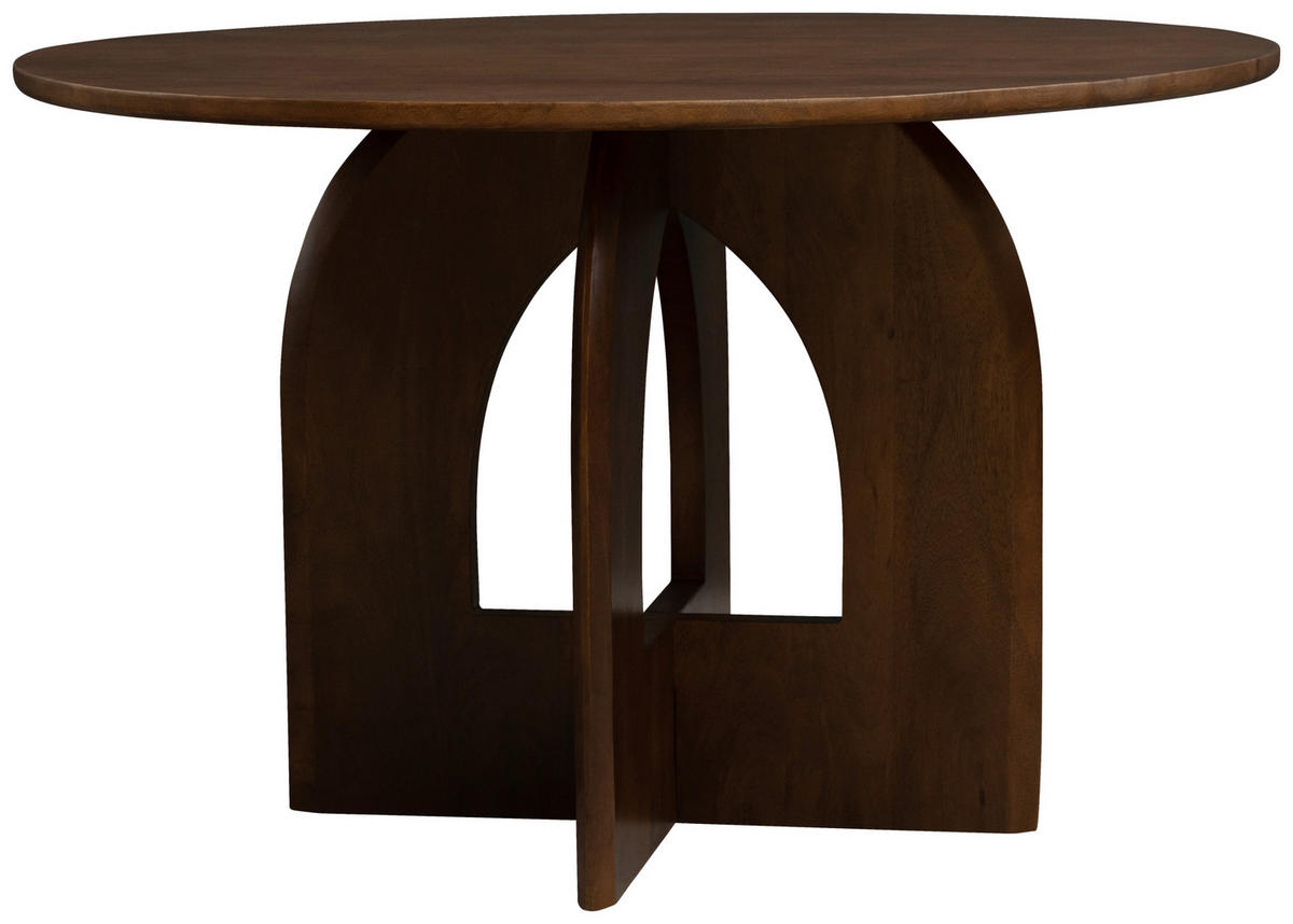 ESSTISCH in Holz, Stein 120/76/120 cm  - Beige/Walnussfarben, MODERN, Holz/Stein (120/76/120cm) - Livetastic