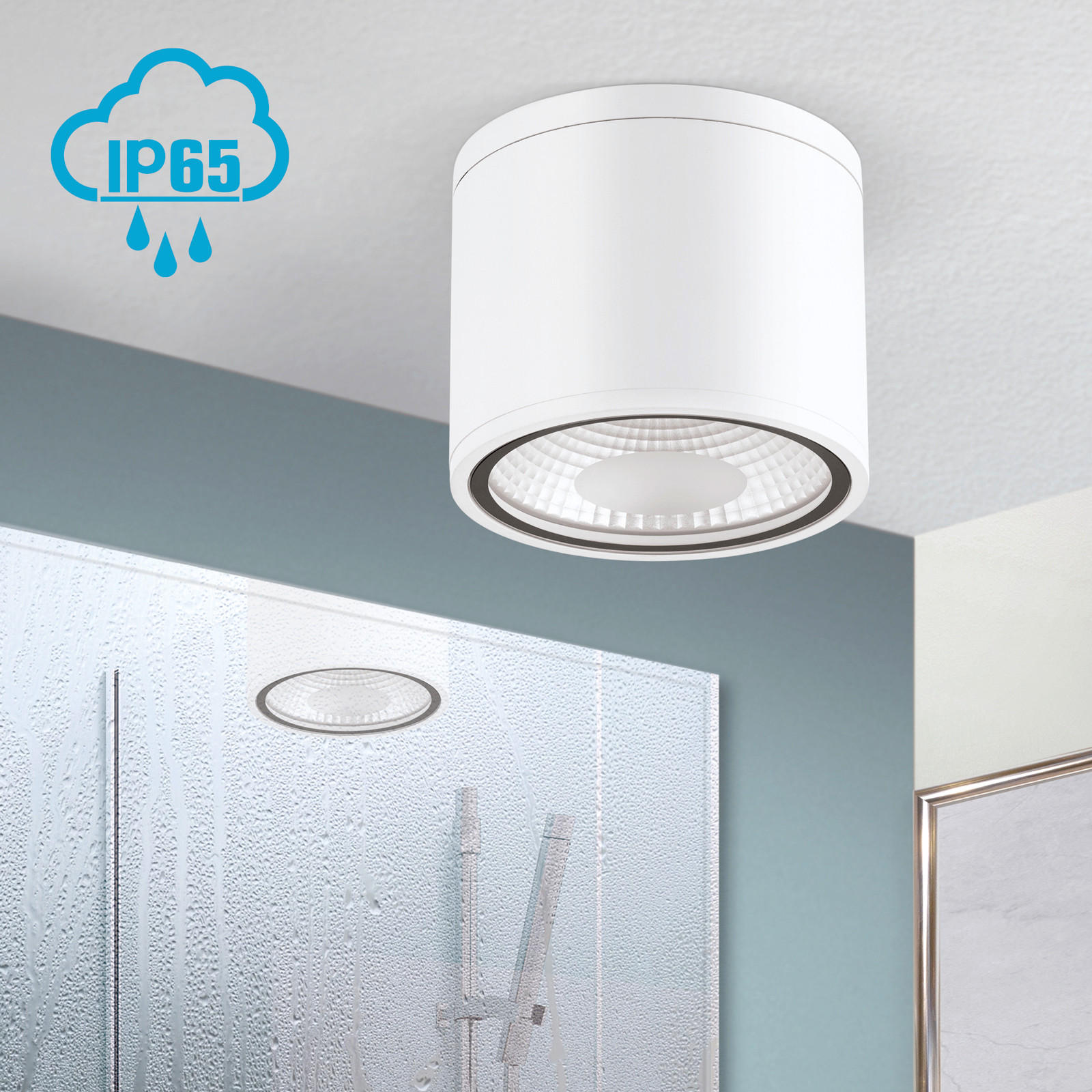 LED-BADEZIMMER-DECKENLEUCHTE Sputnik 14,5/12 cm   - Goldfarben, Basics, Glas/Metall (14,5/12cm)