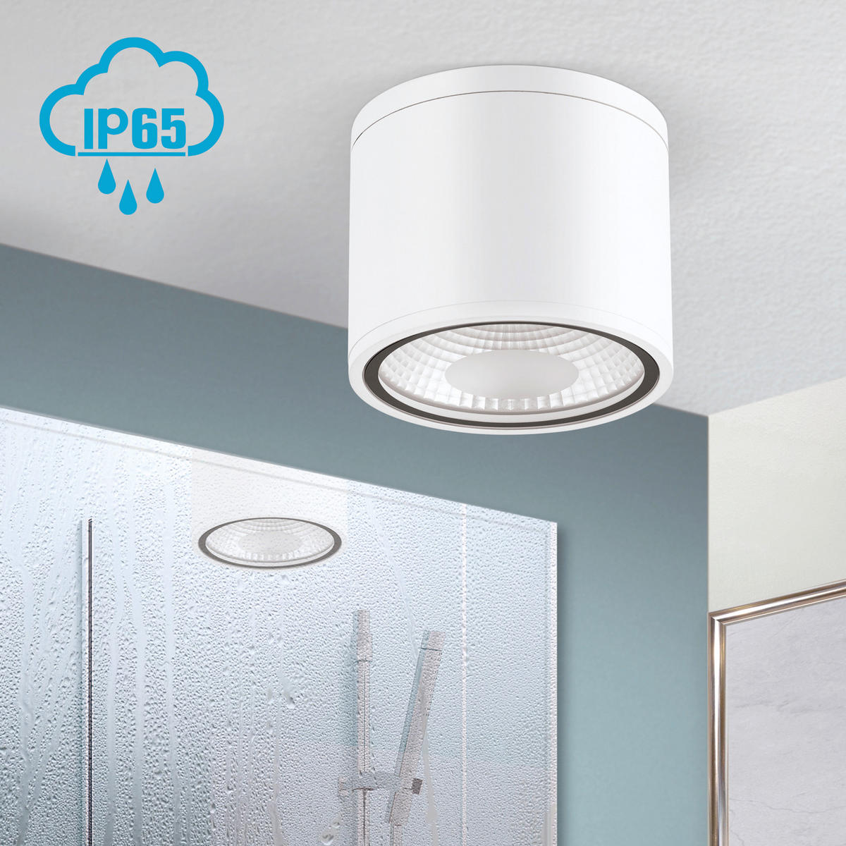 LED-BADEZIMMER-DECKENLEUCHTE Sputnik 14,5/12 cm   - Goldfarben, Basics, Glas/Metall (14,5/12cm)