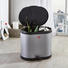 ABFALLSAMMLER 2X15 L - Silberfarben/Schwarz, Basics, Kunststoff/Metall (34/28,5/28,5cm) - Wesco