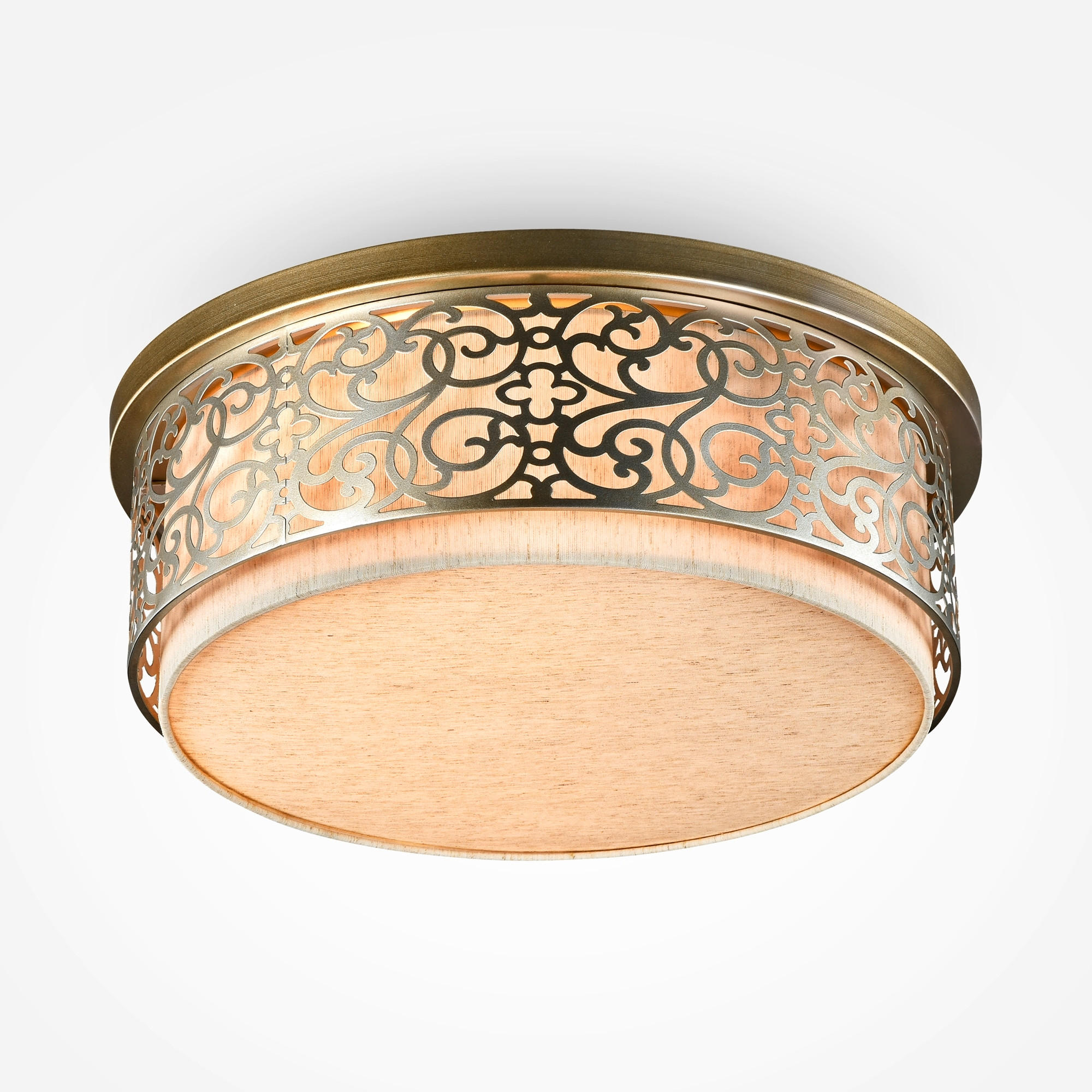 DECKENLEUCHTE  50/19 cm    - Messingfarben, Trend, Kunststoff/Textil (50/19cm) - MAYTONI