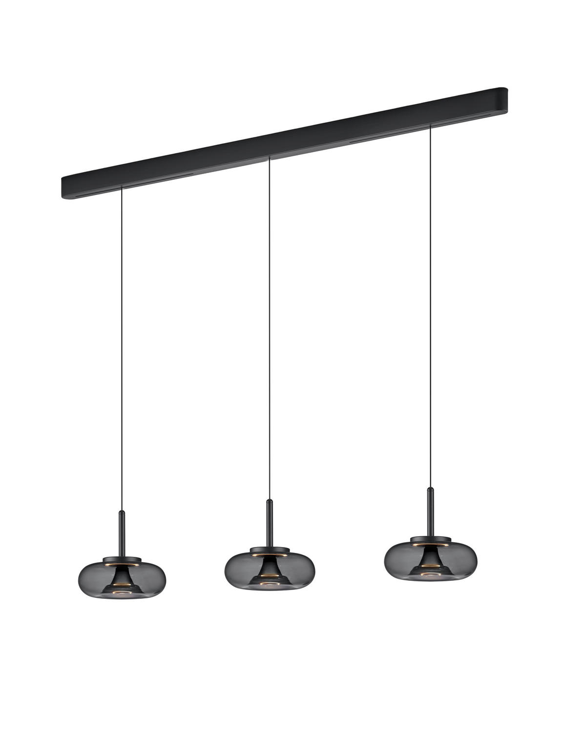 LED-HÄNGELEUCHTE Sica 22/210 cm  - Schwarz, Design, Glas/Metall (22/210cm) - Helestra