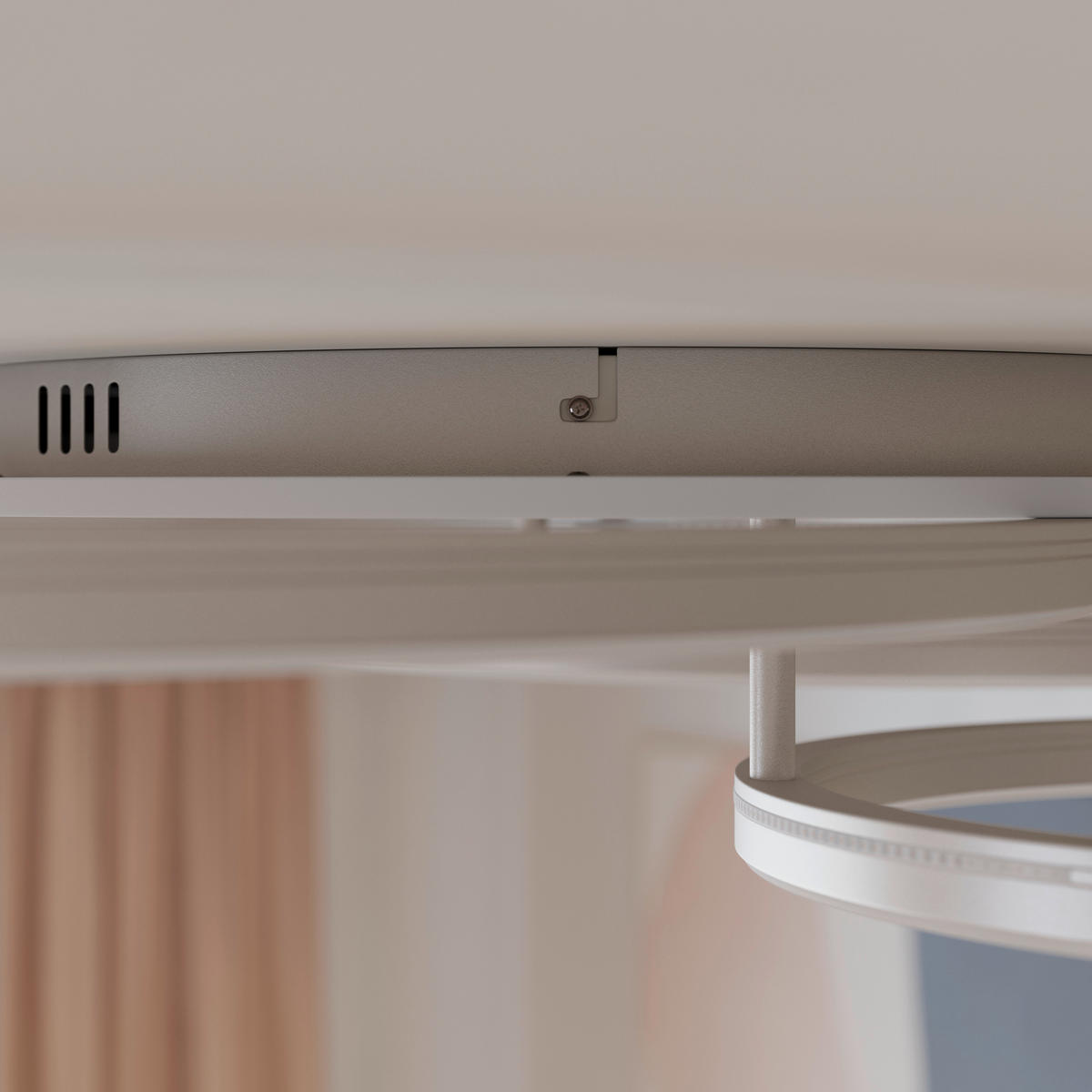 LED-DECKENLEUCHTE Oria 111/86/13 cm  - Nickelfarben, Design, Kunststoff/Metall (111/86/13cm) - Novel