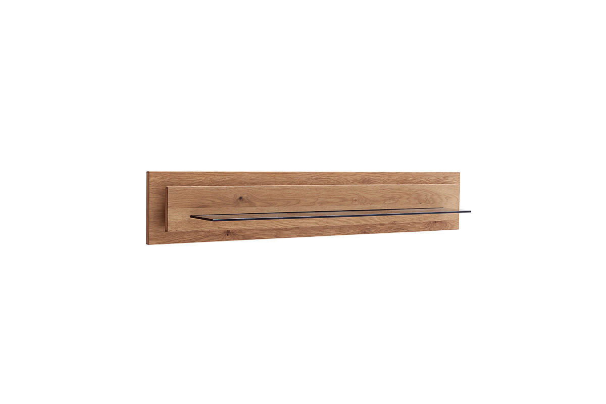 WANDBOARD furniert Wildeiche  - Wildeiche, Design, Glas/Holzwerkstoff (150/26/24cm) - Novel