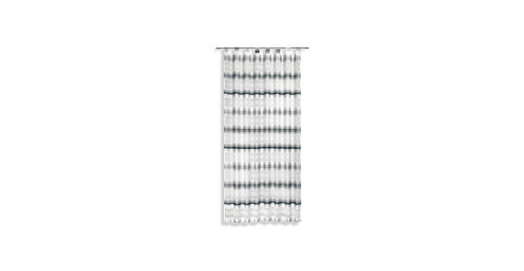 Vorhang mit Schlaufen und Band Fianna B: 140cm, Silber/Weiß - Silberfarben, KONVENTIONELL, Textil (140/245cm) - Luca Bessoni