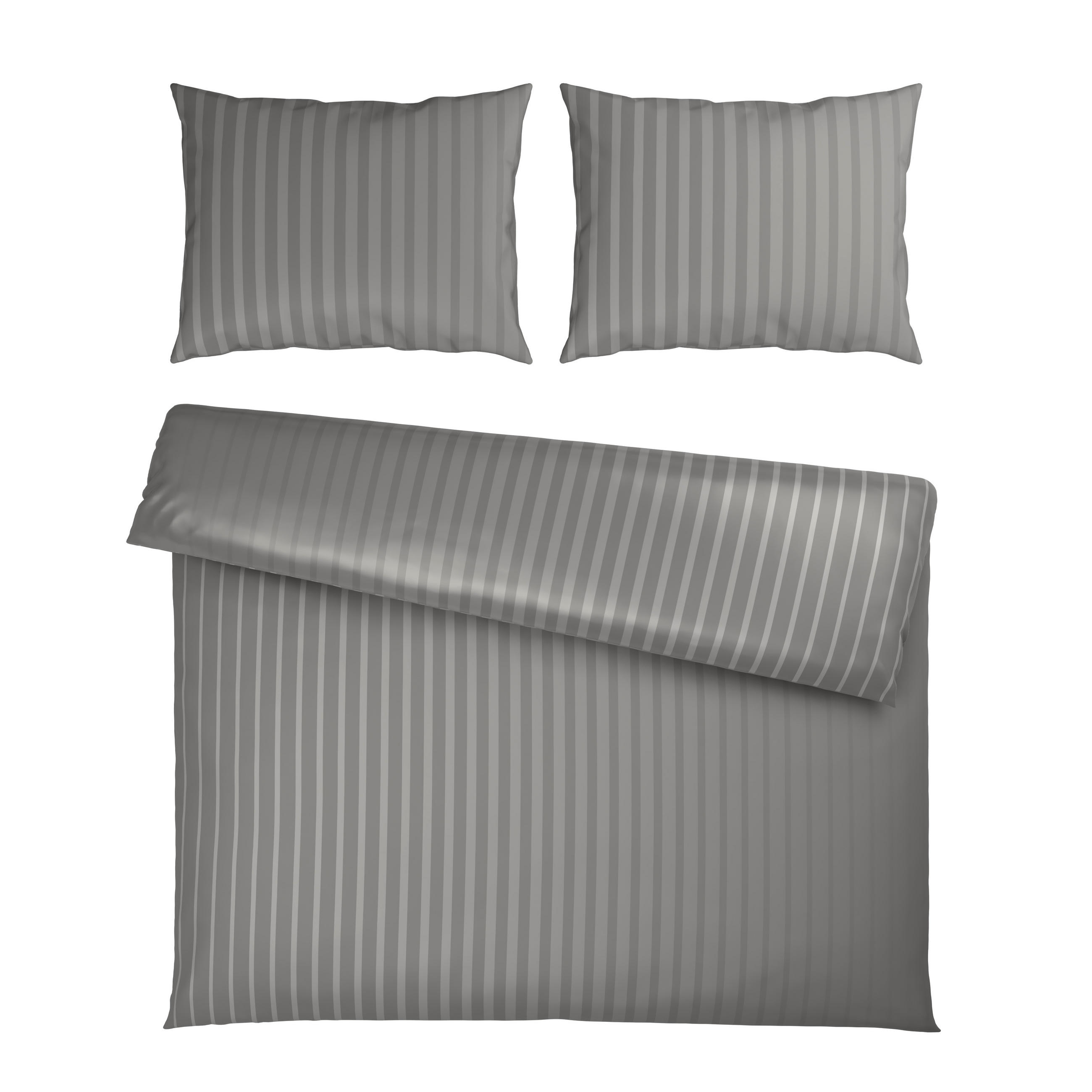 BETTWÄSCHESET Satin 200/210 cm  65 cm/100 cm  - Silberfarben, Textil (200/210cm) - Dieter Knoll