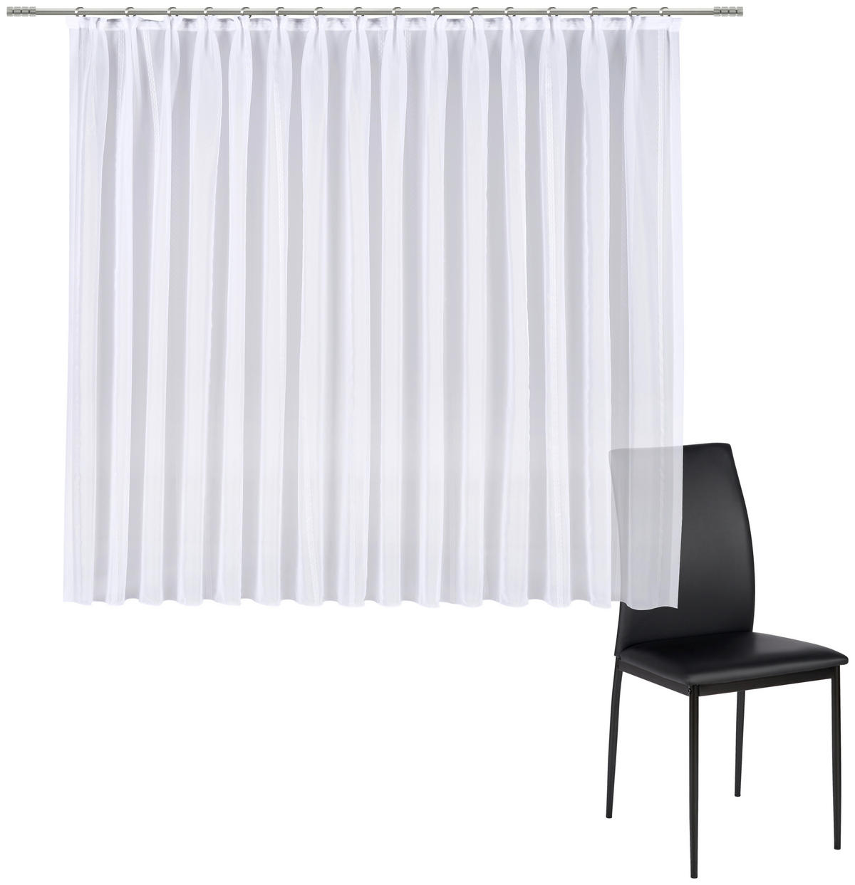 FERTIGSTORE  halbtransparent   450/145 cm  - Weiß, Basics, Textil (450/145cm) - Esposa