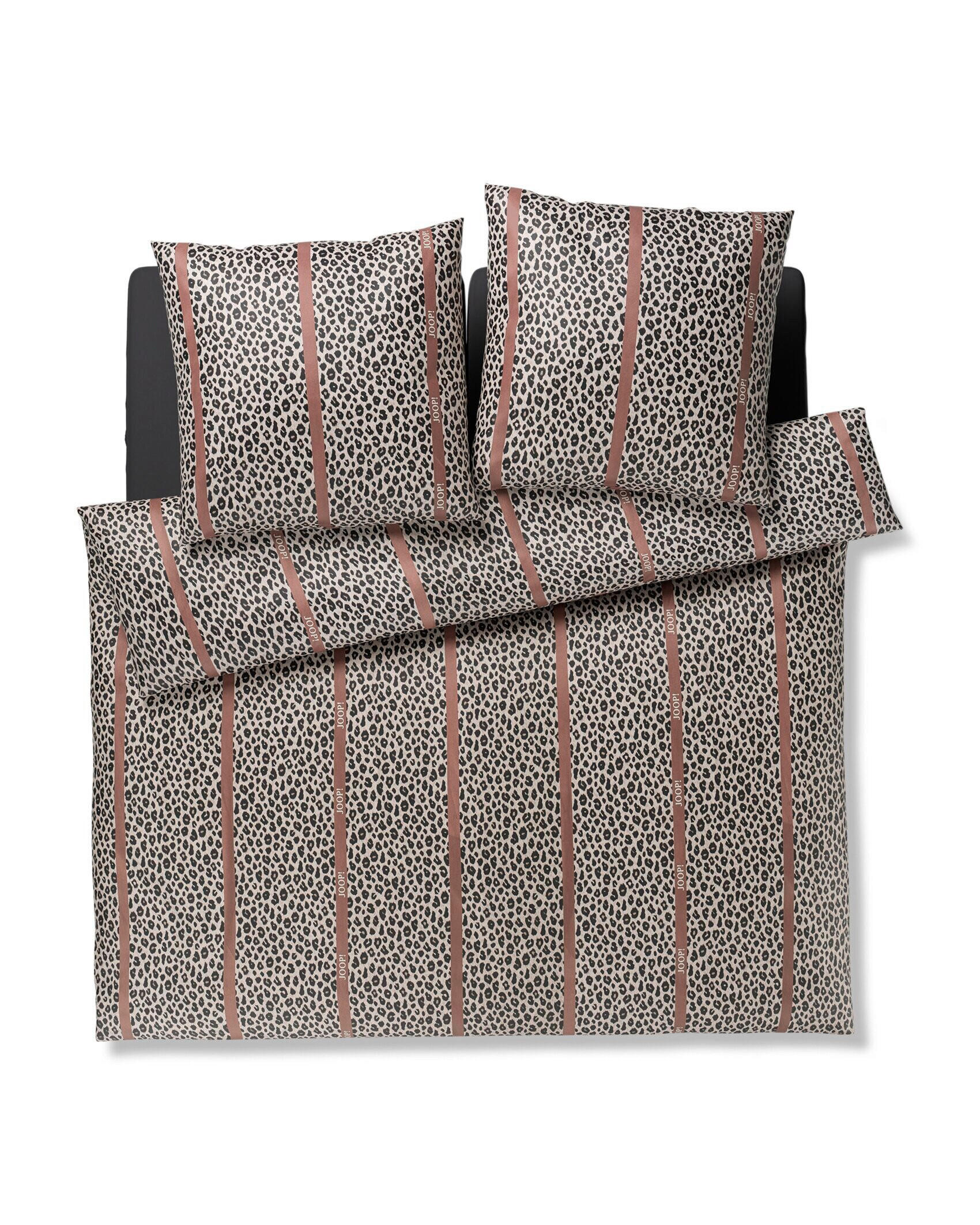 BETTWÄSCHE Leo Stripe Makosatin 200/200 cm  - Taupe, Design, Textil (200/200cm) - Joop!