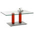 COUCHTISCH in Metall, Glas 110/70/46-65 cm - Edelstahlfarben/Rot, Design, Glas/Kunststoff (110/70/46-65cm) COUCHTISCH in Metall, Glas 110/70/46-65 cm - Edelstahlfarben/Rot, Design, Glas/Kunststoff (110/70/46-65cm)