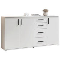 Sideboard Basel BC 1040  in 160/84/35 cm  - Schwarz/Weiß, Design, Holzwerkstoff/Kunststoff (160/84/35cm) - Livetastic