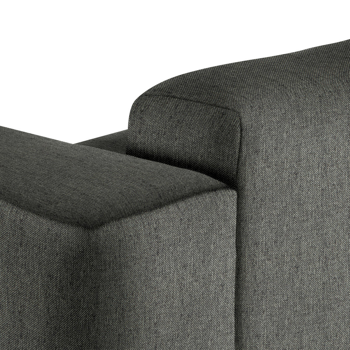 ECKSOFA Dunkelgrün Webstoff Rücken echt  - Dunkelgrün/Schwarz, Design, Kunststoff/Textil (171/290cm) - home24