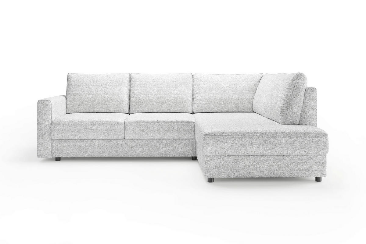 ECKSOFA DELANTO CLOSED Silberfarben Chenille Bettkasten  - Silberfarben, MODERN, Holz/Kunststoff (280/89cm) - Livetastic