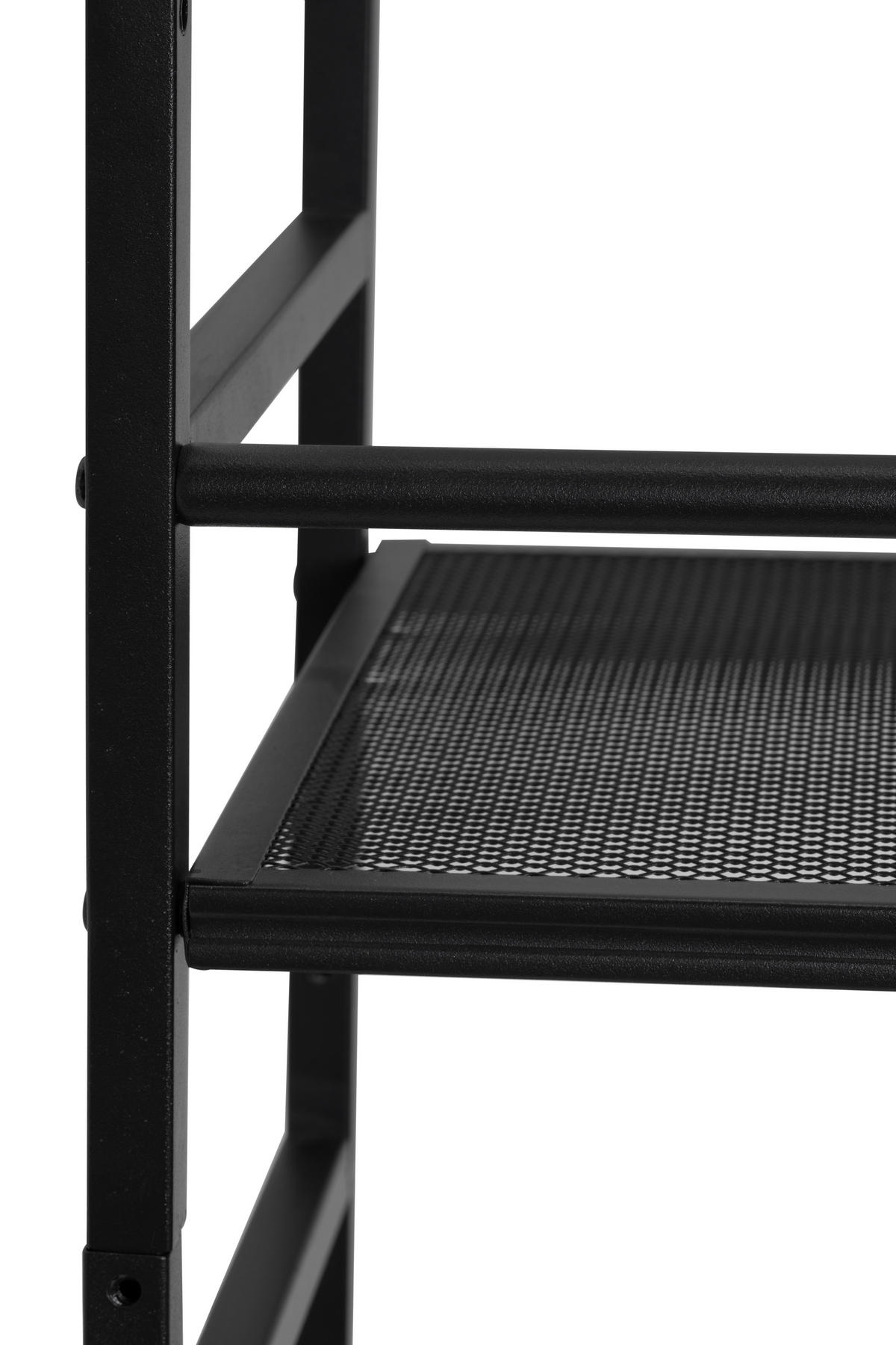 SCHUHREGAL Schwarz  - Schwarz, MODERN, Metall (59/144/30cm) - PBJ