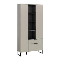 STANDREGAL  90/192/37 cm Kaschmir  - Kaschmir/Schwarz, Design, Holzwerkstoff/Metall (90/192/37cm) - Livetastic