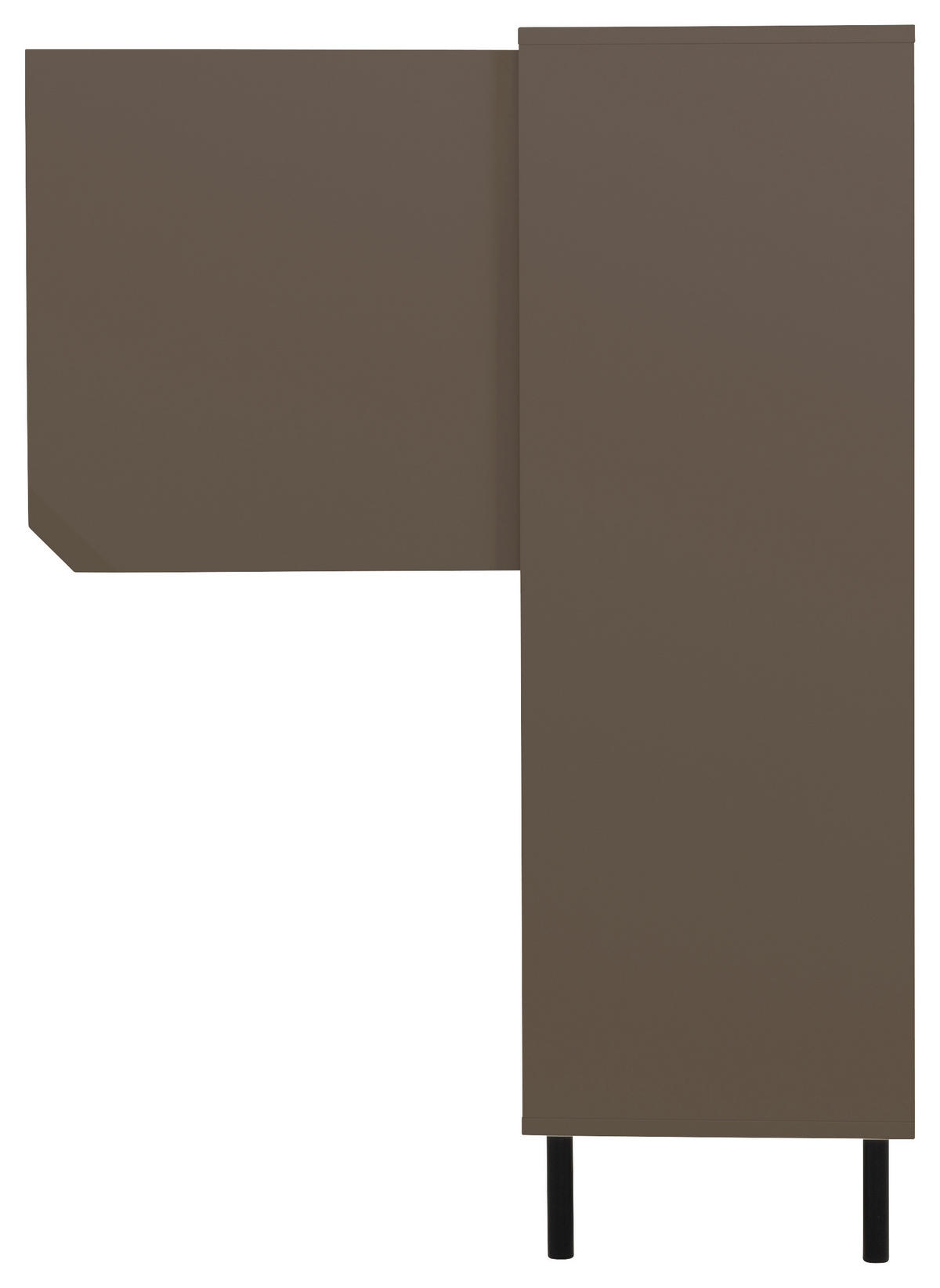 HIGHBOARD  in 118/137/43 cm  - Taupe/Schwarz, Design, Holzwerkstoff/Metall (118/137/43cm)