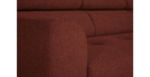 ECKSOFA  in Chenille Rostfarben  280/205 cm  - Rostfarben/Schwarz, Design, Textil/Metall (280/205cm) - Xora