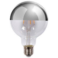LED-LEUCHTMITTEL   E27  - Klar/Silberfarben, Basics, Glas (9.5/9.5/13.5cm) - Kayoom