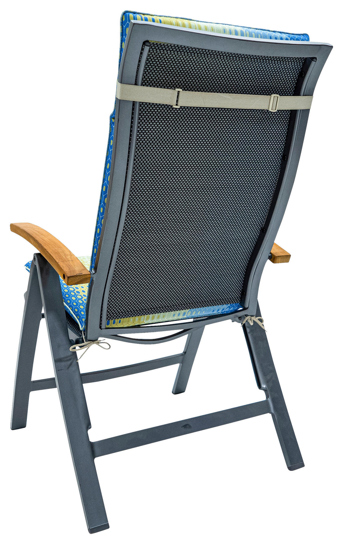 SESSELAUFLAGE  - Blau/Gelb, Basics, Textil (50/5/120cm)