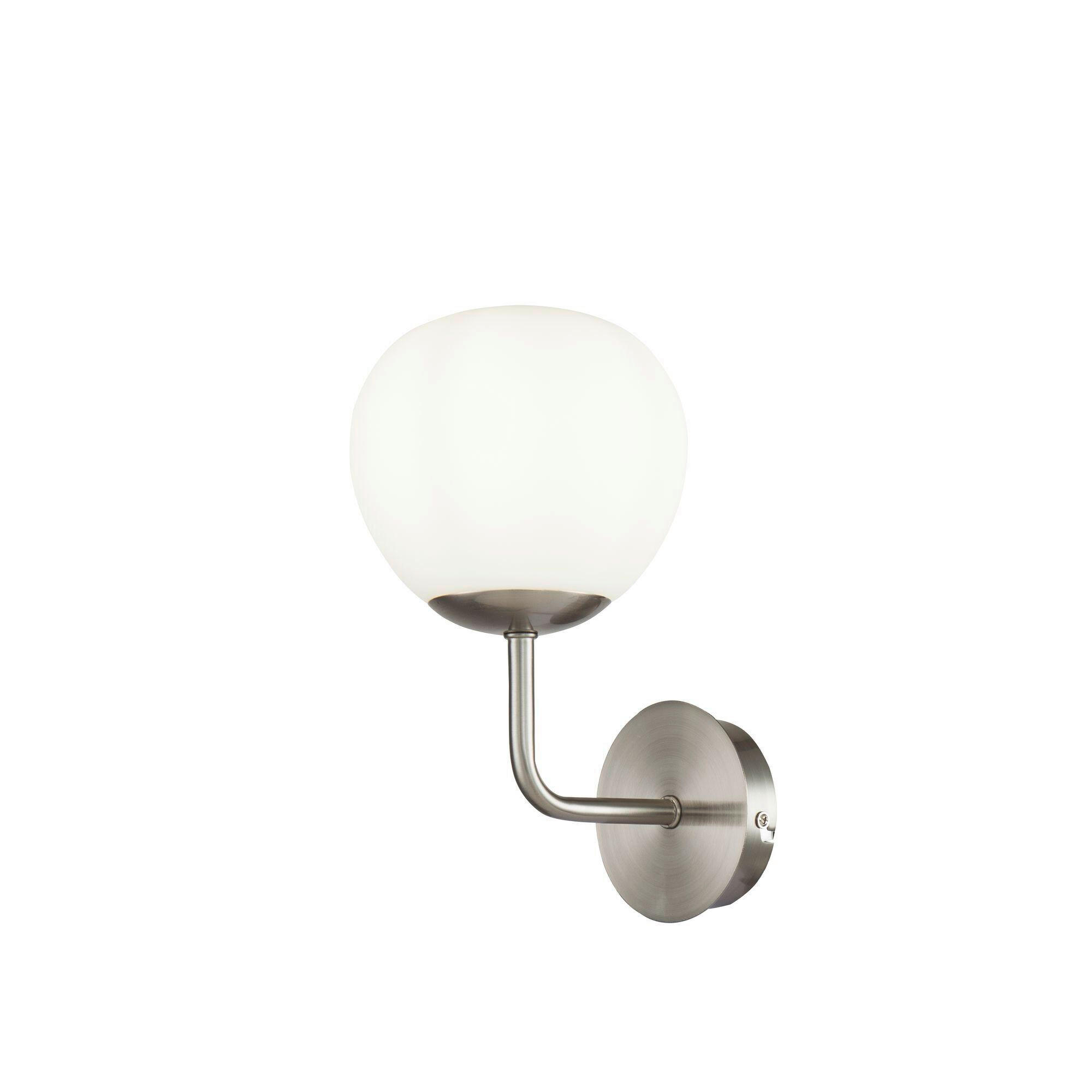 VÄGGLAMPA Modern 15/27/19 cm - vit/nickelfärgad, Trend, metall/glas (15/27/19cm) - MAYTONI