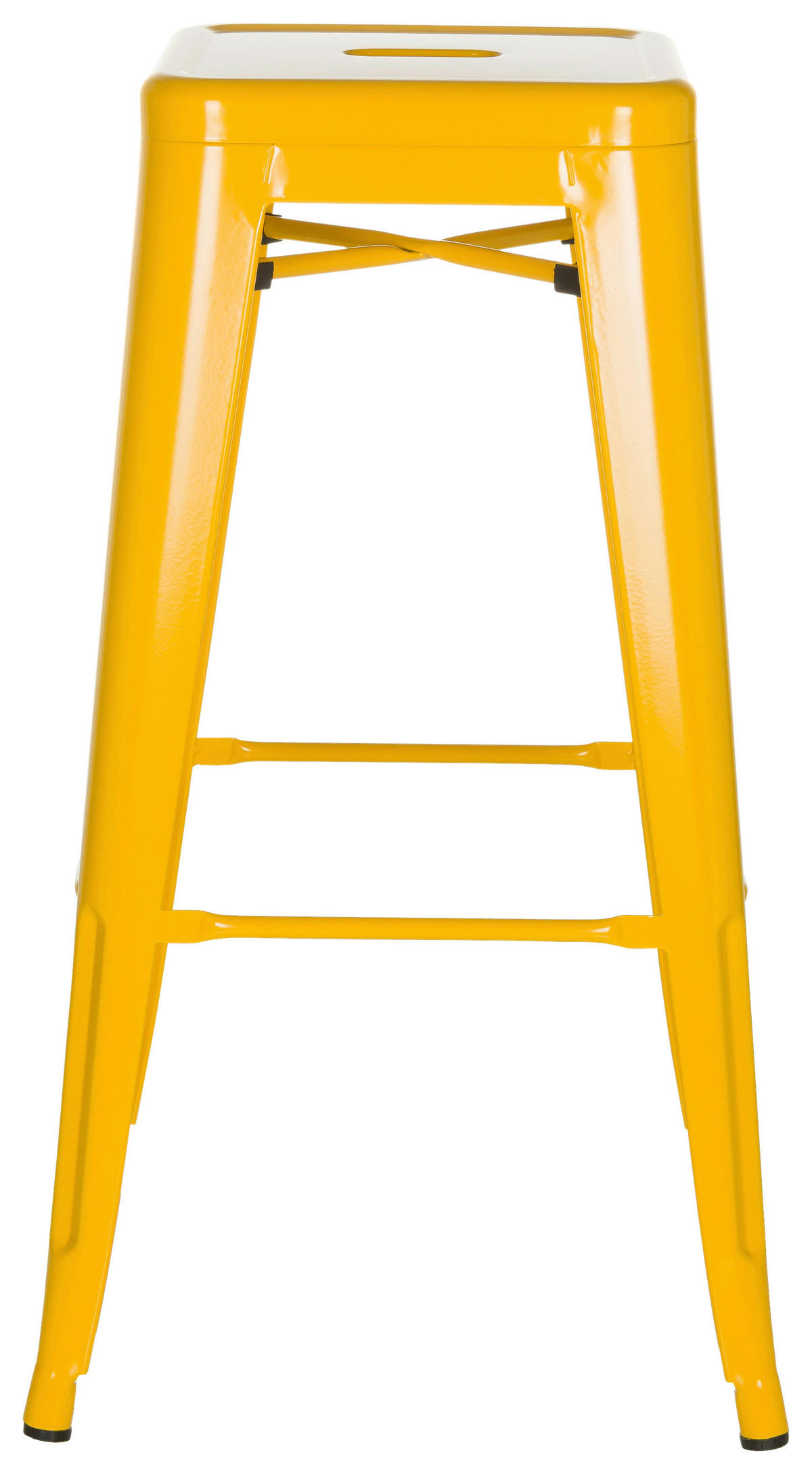 BAROVÁ STOLIČKA, žltá - žltá, Basics, kov (44/77/44cm) - MID.YOU