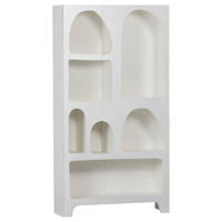 REGAL Weiß  - Weiß, KONVENTIONELL, Holzwerkstoff (95/180/32cm) - Ambia Home