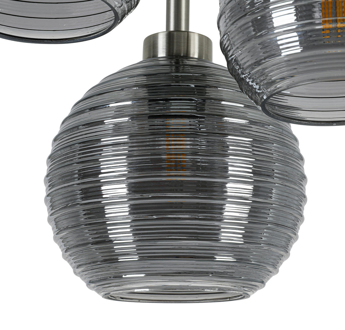 DECKENLEUCHTE  39,5/38,17 cm    - Chromfarben/Nickelfarben, Trend, Glas/Metall (39,5/38,17cm) - Collett's Monde