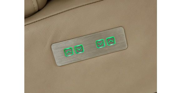 RELAXSESSEL in Leder Beige - Edelstahlfarben/Beige, Design, Leder/Metall (75/112/88cm) - Dieter Knoll
