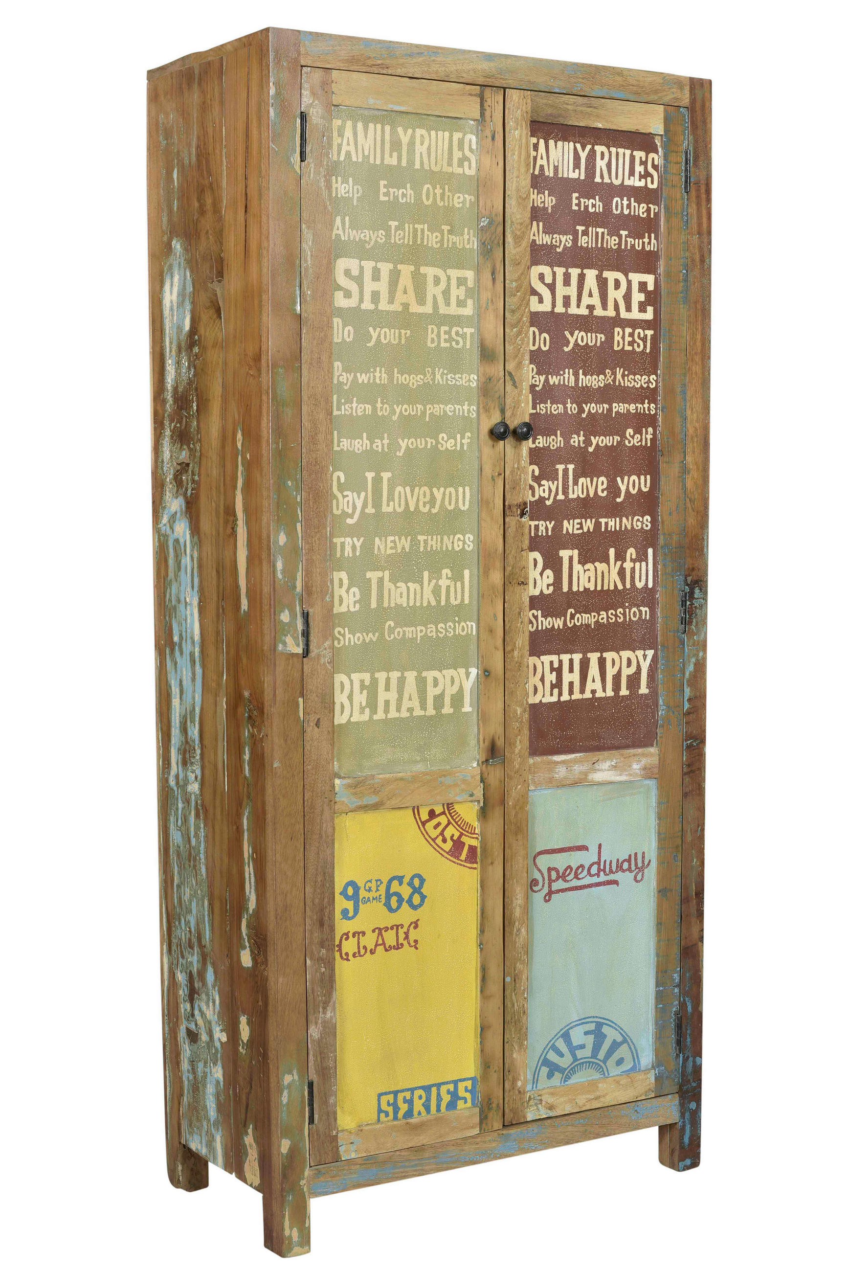 GARDEROBENSCHRANK  in 80/180/40 cm  - Multicolor/Schwarz, Design, Holz/Metall (80/180/40cm) - MID.YOU