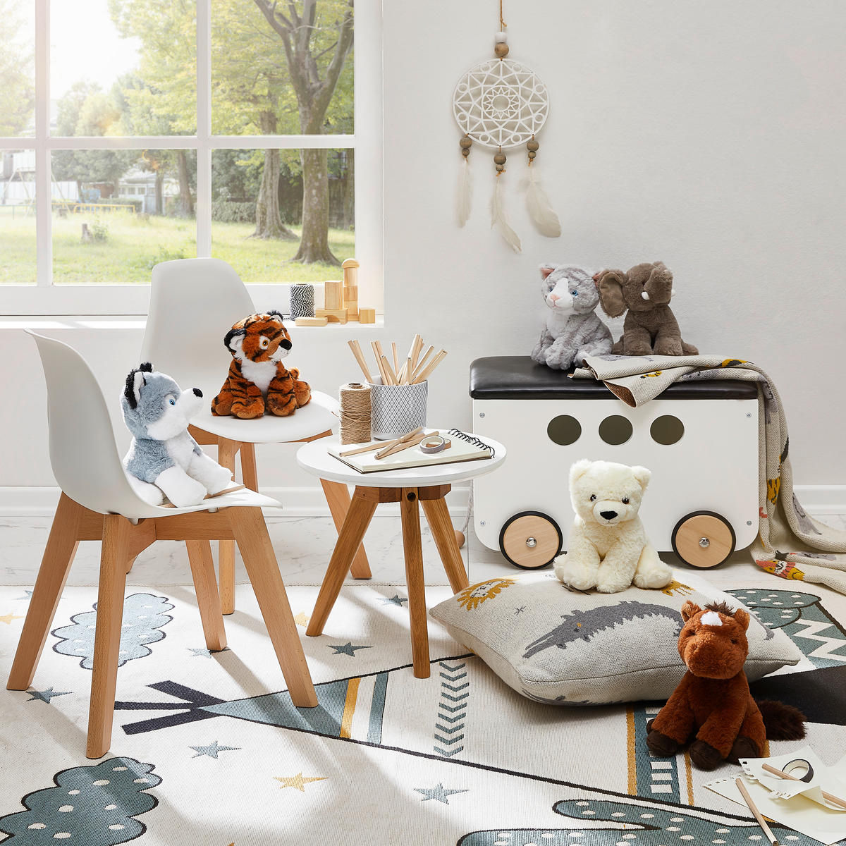 KUSCHELTIER ÖKO-Line Tiger  - Schwarz/Braun, Basics, Kunststoff (20 cmcm)